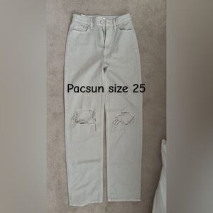 PacSun Light Gray Distressed Jeans